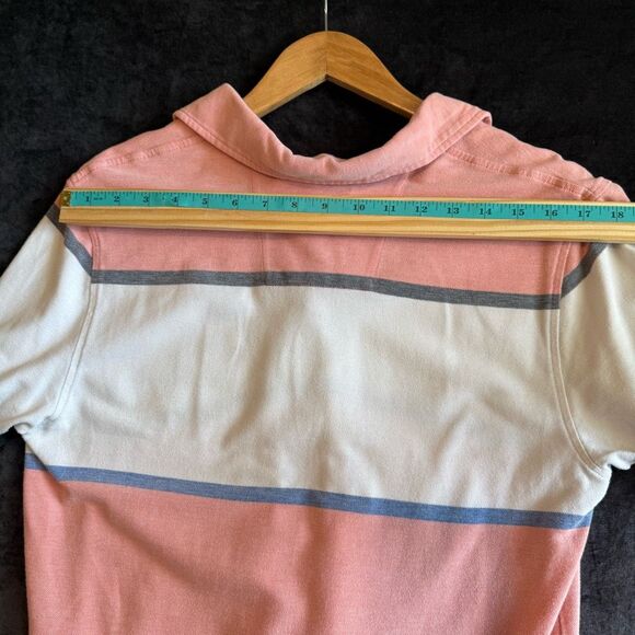 Nautica Mens Striped Polo Shirt Size M Pastel Blue Sail Coastal Golf Retro Y2K - Picture 15 of 16